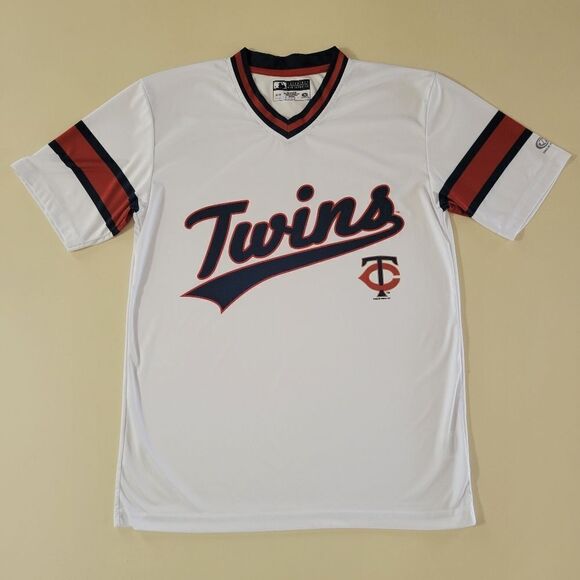 Genuine Merchandise MLB Minnesota Twins White V-neck Short Sleeve Tee - Picture 1 of 11